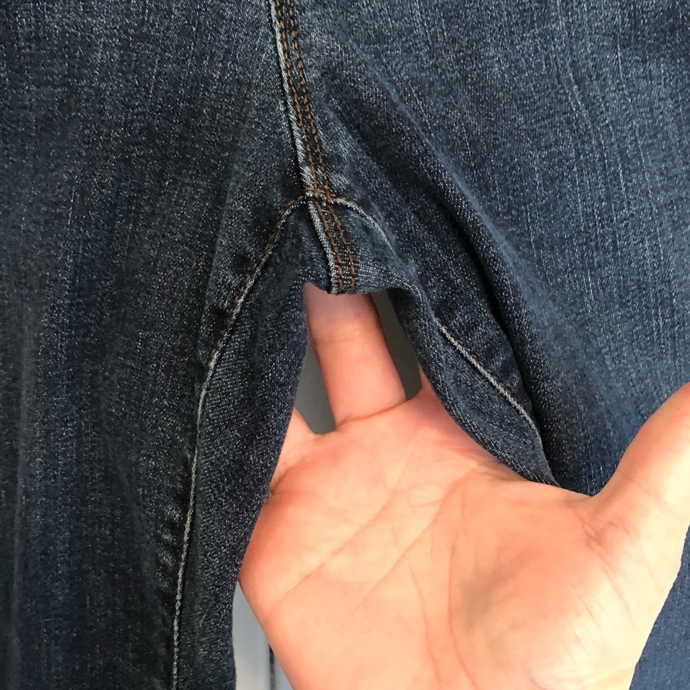 26. Ann Taylor Dark Wash Denim Pant - Picture 4 of 11